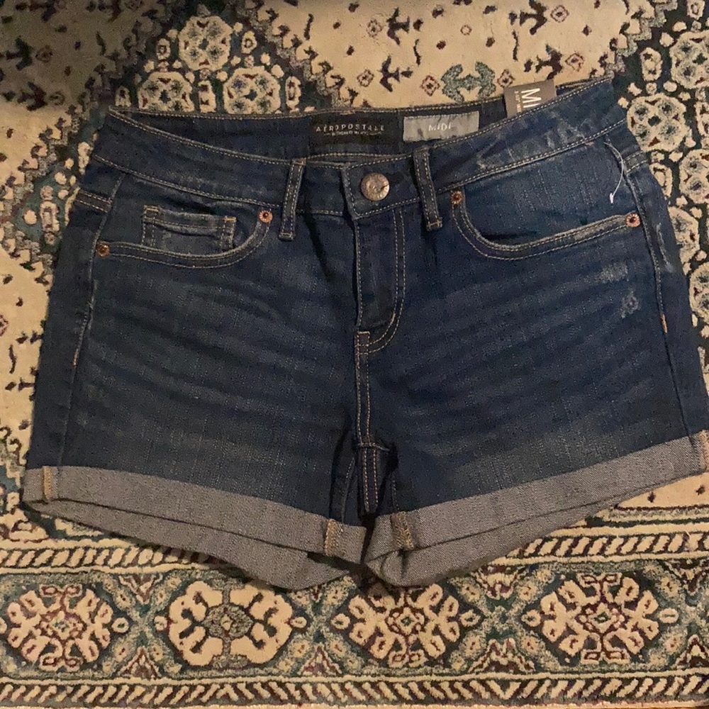 Brand New Solid Aeropostale Denim shorts size 4